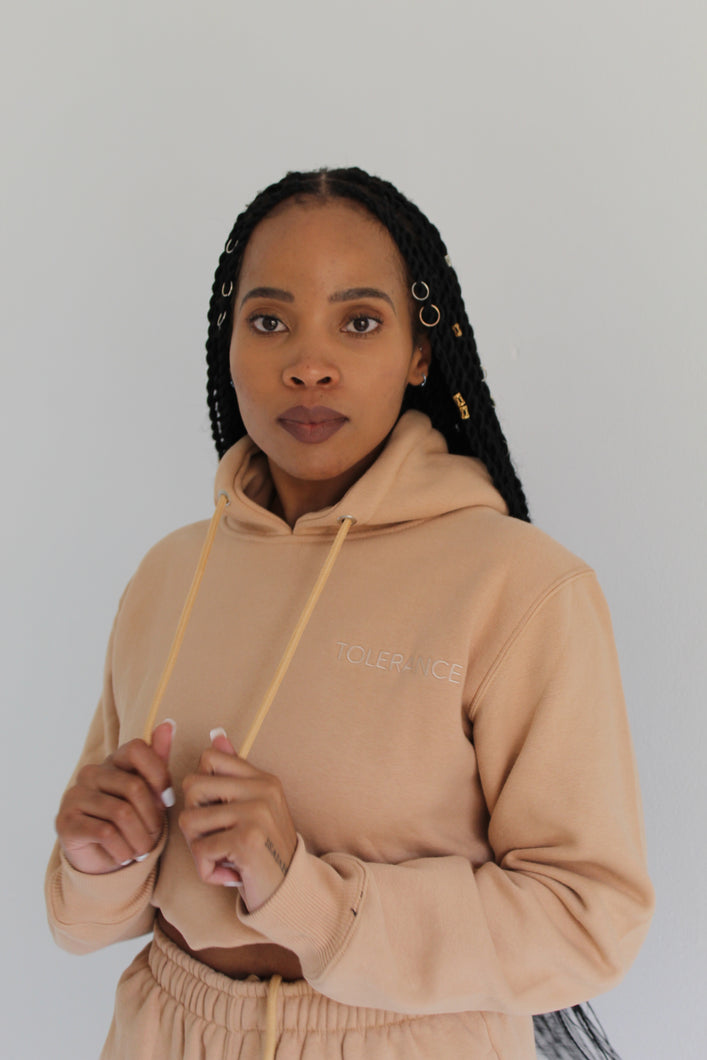 Sand castle cropped hoodie - Tolerance